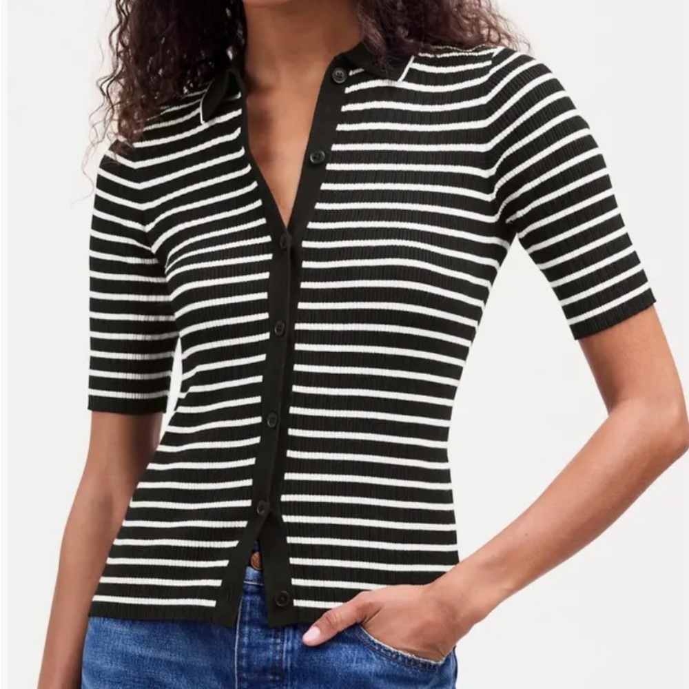 Madewell Signature Knit Sweater Polo Button Down